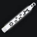 Glow Stick 6" - Star Of David - White